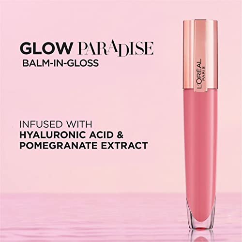 L'Oreal Paris Glow Paradise Hydrating Tinted Lip Balm, Pomegranate & Hyaluronic Acid, 0.23 oz