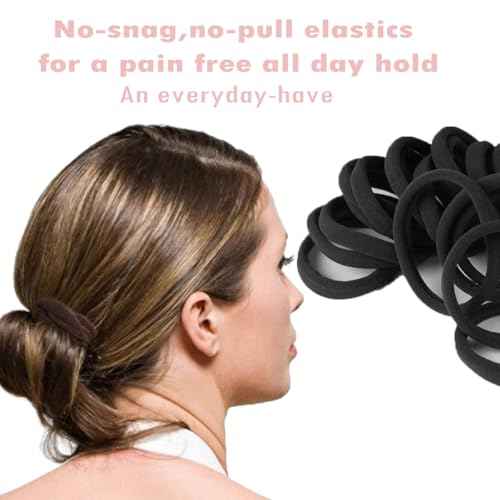 Hair Ties No Damage - Strong Stretchy SnagFree Hair Bands | Soft Nylon Thick Ponytail Holders Hair Elastics for Everyday Hairstyles | Ideal Gifts for Women Teens Girs 20pcs