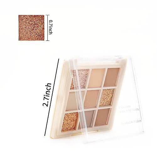 Boobeen Nude Eyeshadow Palette - 9 Color Matte & Shimmer