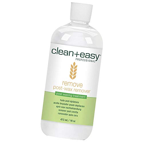 Clean + Easy After Wax Remover ? After Wax Care Oil with Wheat Germ, Post Waxing Cleanser for Skin & Wax Residue, 16 oz