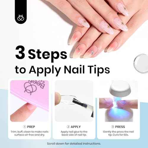 Beetles 15ml Gel Nail Glue 9 in 1 for Acrylic Nails Tips and Clear Press on Nails, Long Lasting Extension Glue, Base Coat, Blooming Art Gel, Christmas Nails, U V Light Cured