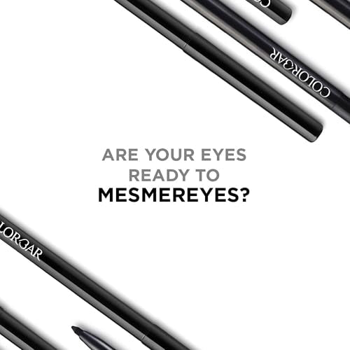 Colorbar Mesmer Eyeliner - Waterproof Black Eyeliner Pencil - Vibrant Make Up with Even Color Pay-Off - Soft and Creamy Texture - 0.01 oz