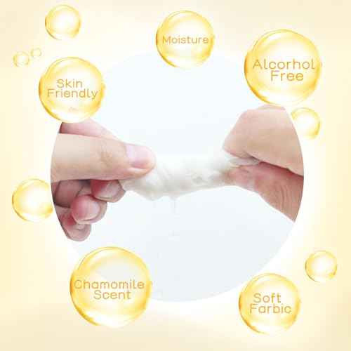 Pack of 100 Makeup Remover Wipes Individually Wrapped,Chamomile Scent,Face Cleansing Wipes Bulk, Travel Towelette Makeup Remover Cloth for Face Cleansing Skin Care Remove Makeup