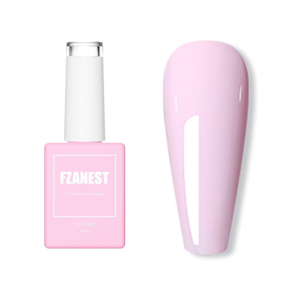 FZANEST Gel Nail Polish,Spring Summer Color Pastel Pink Nail Art Gel Polish Soak Off LED UV #D31