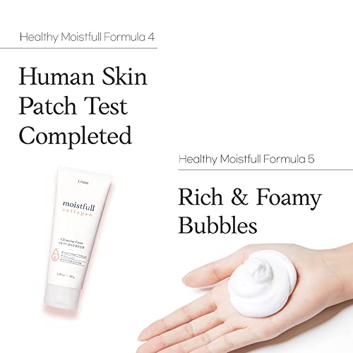 ETUDE Moistfull Collagen Cleansing Foam, Face Wash, Foam Cleanser, Super Collagen Water, Lupinus Albus Protein, Gentle Cleansing, Clinically Tested, Korean Skin Care, Beauty (5.29 Ounce)