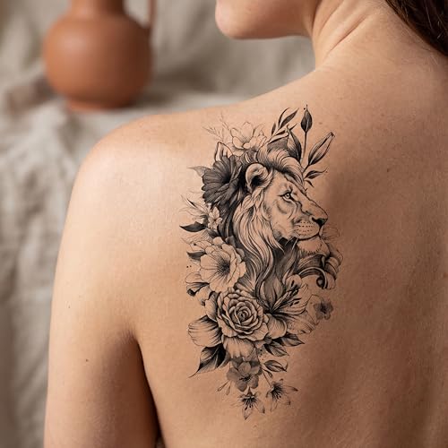 10pcs Black Rose 3D Temporary Tattoos for Women