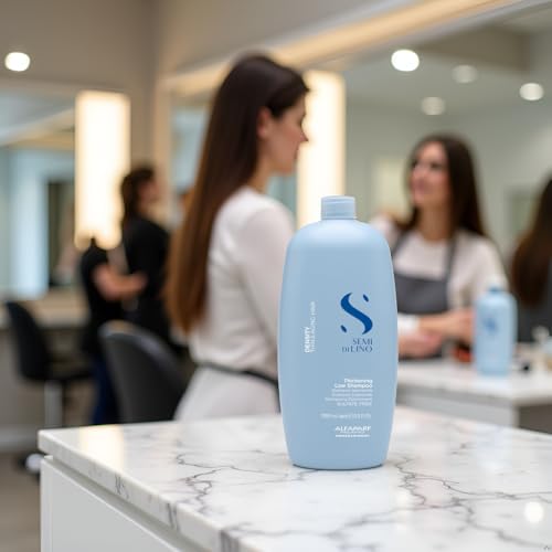 Alfaparf Milano Semi Di Lino Density Shampoo - Sulfate-Free Hair Thickening Formula - Gentle Cleanser with Filler Complex - Protects & Hydrates for Long-Lasting Color (33.8 Fl Oz)
