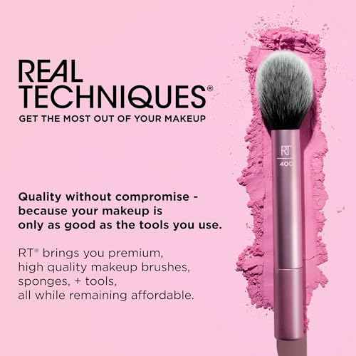 Real Techniques 11 Piece Travel Fantasy Mini Brush Set, Travel Size Makeup Brushes For Foundation Eyeshadow, Powder, Blush, Contour, & Concealer, Makeup Bag Included, Gift Set, Cruelty-Free