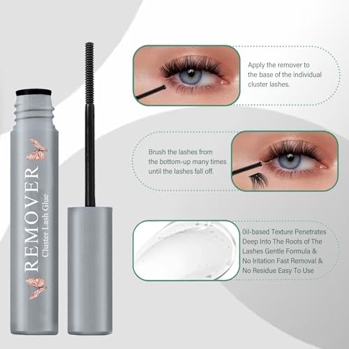 HSKIE Waterproof Lash Cluster Glue Bond & Seal with Remover – Long-Lasting Eyelash Adhesive & Sealant for Clusters