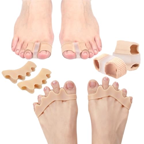 Toe Separators for Women & Men - Gel Plantar Fasciitis Relief, Slim Fit