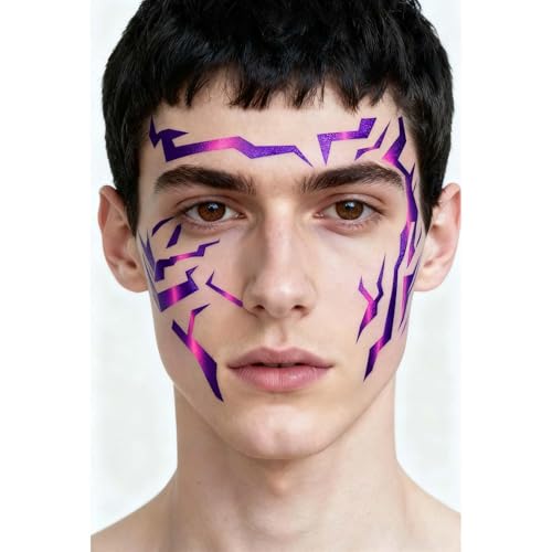 Purple Demon Hunter Temporary Tattoos - Waterproof (5 PCS)