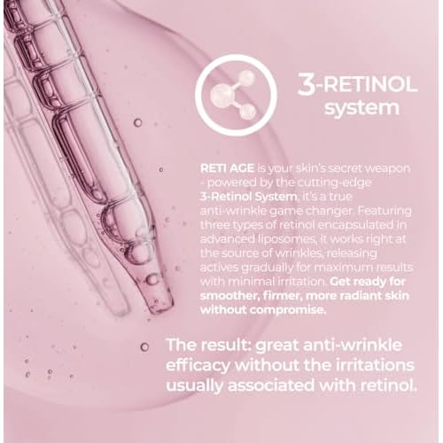 Sesderma RETI AGE Anti-Aging Serum | Retinol | First Signs of Aging | Anti-Wrinkle | Hydration | Firmness | Liposomal Serum, 1.0 fl oz