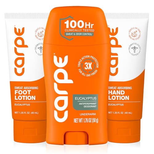 Sweat Protection Bundle - Underarm, Hand & Foot Antiperspirant, Eucalyptus