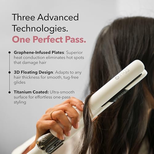 StyleQ Red Light Flat Iron Hair Straightener | Titanium Plates