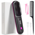 Cordless Straight Hair Brush with LED Display & 3 Heat Settings