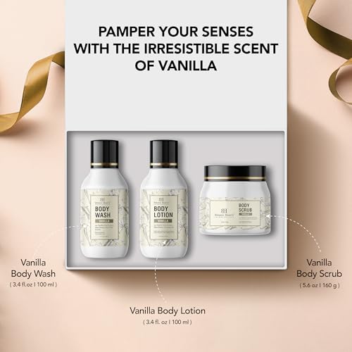 Botanic Hearth Christmas Gift Set For Women & Men | Body Scrub, Moisturizing Body Wash, Nourishing Body Lotion | 3|Piece Set | Birthday, Wife, Girlfriend, Sister | 12.2 Fl Oz