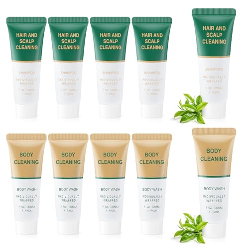 Travel Size Shampoo & Body Wash Set - 20 Pack 1 Fl Oz Individually Wrapped