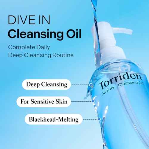 Torriden DIVE IN Cleansing Oil 200ml (6.76 fl.oz.) | Makeup Blackhead Remover | Hydrating Deep Facial Cleanser for All and Sensitive Skin | Hyaluronic Acid, Panthenol, Allantoin | Korean Skin Care
