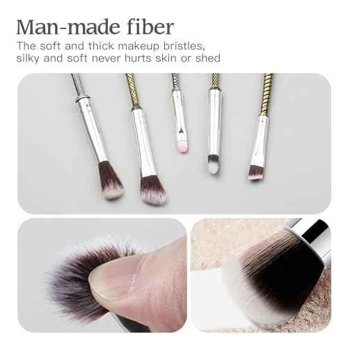 ¡¼2 Color Options¡½Harry Makeup Brushes Gift Set for Women Girls,Potter Makeup Brushes, Bronze Metal Makeup for Eyeshadow Eyeliner Blending Lip, Brushes Holder Not Included