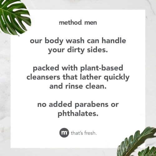 Method Men Body Wash, Sea + Surf, Paraben and Phthalate Free, 18 FL Oz (Pack of 3),Softening