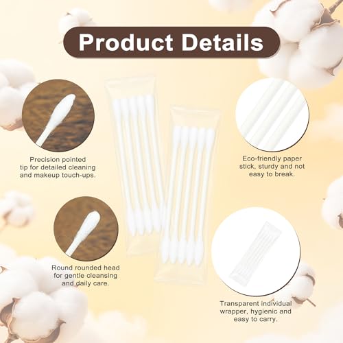 Kocpudu Travel Cotton Swabs Bulk 400-Pack (2000 Swabs)
