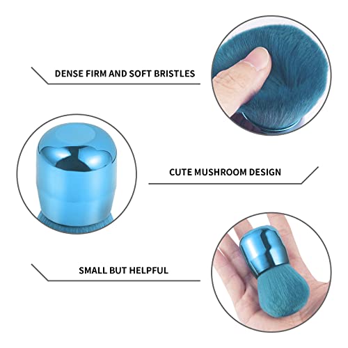 Vaincre Soft Nail Art Dust Powder Remover Brush for Acrylic & Makeup, Blue