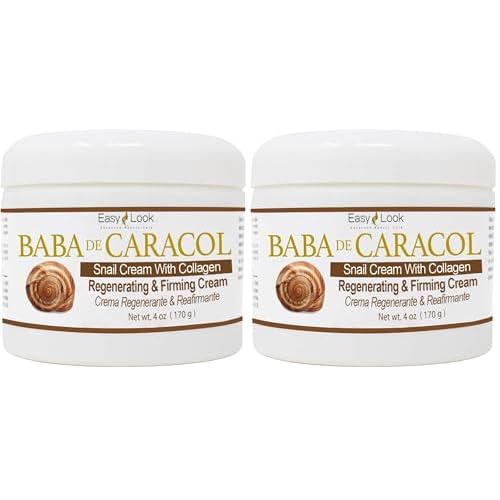 Baba de Caracol Snail Cream With Collagen Regenerating & Firming Cream Crema Regenerante & Reafirmante (Pack of 2)
