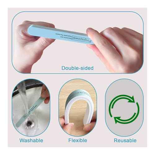 Nail File, 10PCS Professional Reusable Nail Files and Buffers 600/3000 Grit for Natural Nails, Double Sided & Washable Manicure Tools Kit for Women Home & Salon