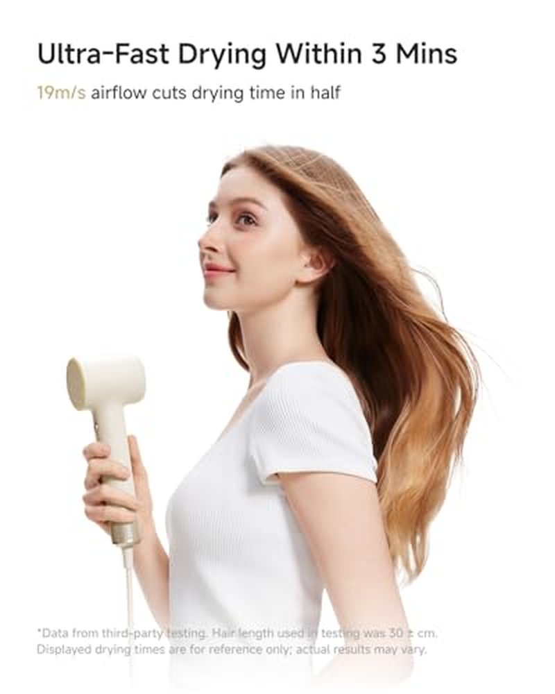 Laifen Mini Hair Dryer - Compact Ionic Blow Dryer with 110,000 RPM Motor