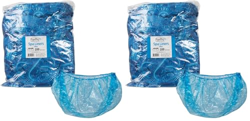 ForPro Spa Liners 100-Count Pack of 2 Blue Disposable Pedicure Liners for All Pedicure Spas