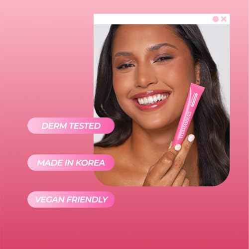 Vitamasques Lip Butter Balm Strawberry, Korean Lip Balm - Peptide Lip Treatment - Lip Balm Hydrating - Light Tinted Lip balm - Made in Korea - 0.33 fl.oz