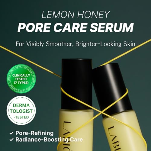 Lemon Honey Pore Care Serum for Face ? Niacinamide, Vitamin C Derivative, Anti-Sebum P Complex, Smooth Texture, Refreshing Hydration, Clearer-Looking Skin, All Skin Types, 1.11 fl oz / 33ml