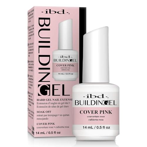 IBD Cover Pink Builder Gel - Hard Gel Nail Extension & Overlay (0.5 oz)