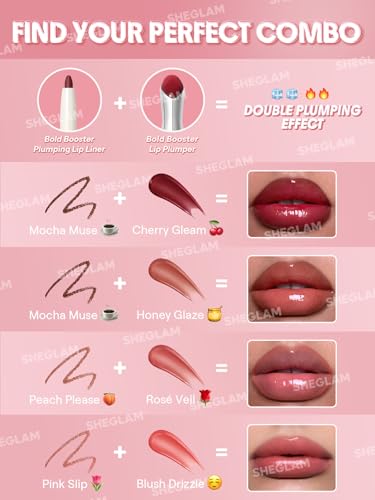 SHEGLAM Hydrating Lip Gloss with Plumping Peptides – Rosé Veil