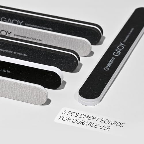 GAOY Cuticle Remover Kit - All-in-One Manicure Set with Nipper, Oil & Files