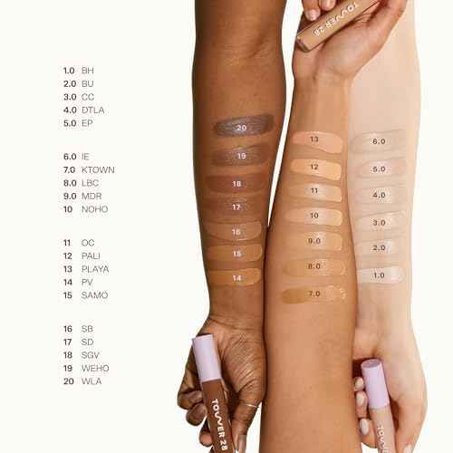 Tower 28 Beauty Swipe Serum Concealer - Hydrating Buildable Medium-Coverage Concealer with Skincare Benefits for Sensitive Skin - Shade 4.0 DTLA, Light with Cool Undertones, 0.22 Fl Oz