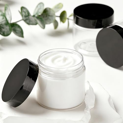 4 Oz Clear Plastic Containers with Lids, 12 Pack