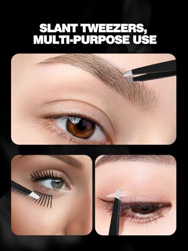 10X Magnifying Makeup Mirror with Suction Cups & Tweezers Set - 3.5"