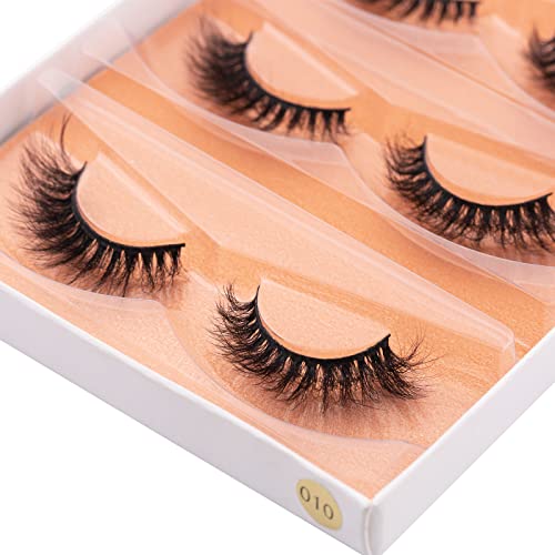 DYSILK 6D Faux Mink Eyelashes - 5 Pairs Fluffy Natural Look