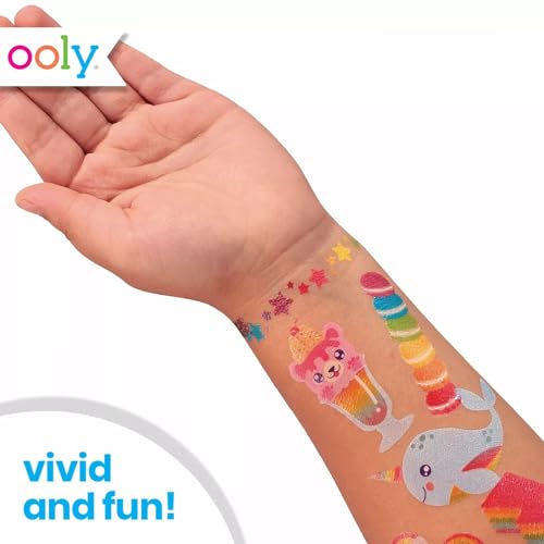Ooly 50 Rainbow Temporary Tattoos for Kids – Safe & Non-Toxic