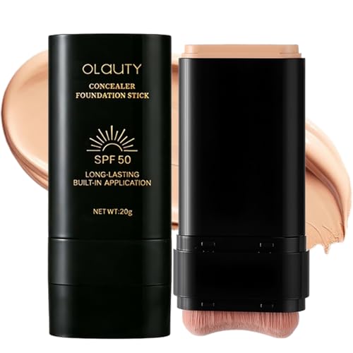 Full Coverage Foundation Stick with SPF 50+ & Built-In Brush