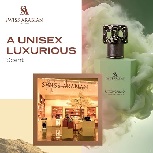 Swiss Arabian Patchouli 01 Heritage Collection Unisex Cologne 50ml - Long Lasting Fougere Fragrance