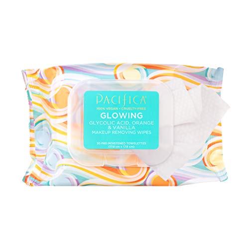 Pacifica Glowing Makeup Remover Wipes with Glycolic Acid