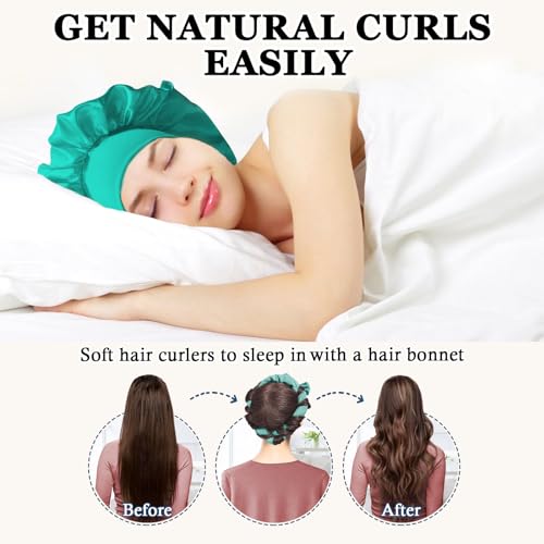 Gwabee No Heat Overnight Curl Headband, 70" Soft Velvet Wrap