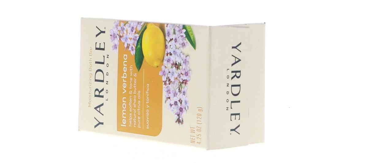 Yardley London Lemon Verbena with Shea Butter & Pure Citrus Oil Moisturizing Bar 4.25 ozr (Pack of 12)