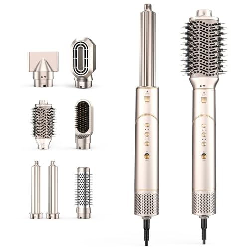 7-in-1 High-Speed Hair Dryer & Blow Dryer Brush with Auto Curler