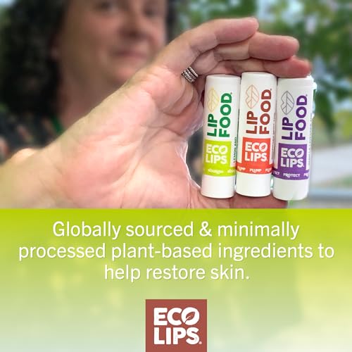 Eco Lips Lip Food - Nutrient Dense & Organic Lip Balm (Nourish, Plump and Protect)