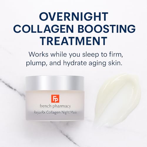 FRENCH PHARMACY RejuvRx Collagen Night Mask ? Overnight Firming Treatment with Peptides, Hydrolyzed Collagen & Squalane ? Boosts Elasticity, Smooths Wrinkles, Deep Hydration ? 60ml