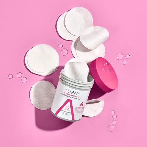 Almay Makeup Remover Pads, Micellar Gentle, Hypoallergenic, Fragrance-Free, Dermatologist & Ophthalmologist Tested, 2 pack