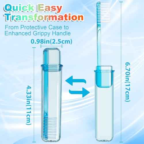 Travel Toothbrush - Folding Toothbrush, Transparent Foldable Handle, Soft Toothbrushes for Adults, Multicolor Pack of 5